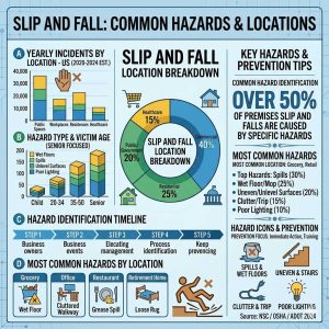 Common locations and hazards that cause slip and fall accidents in Phoenix