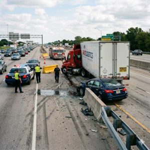 Trucking-Accident-on-the-highway-of-Phoenix | Truck Accident Attorneys Phoenix | Leon Law, PLLC